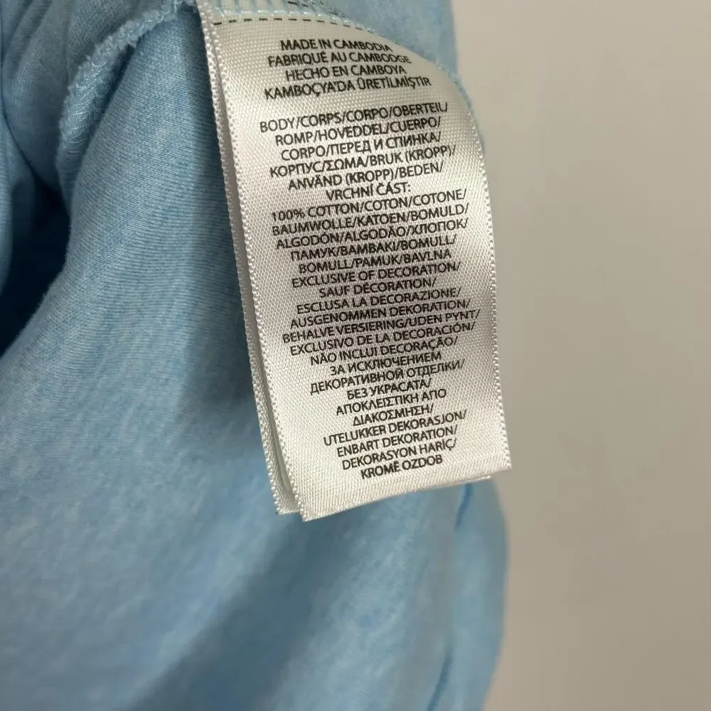 Polo Ralph Lauren Polo Shirt Mens Large Light Blue Flesh Pony Classic Fit Cotton